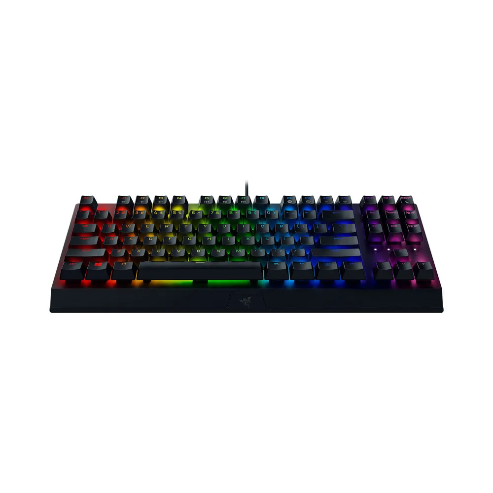 Razer BlackWidow V3 TKL, Tenkeyless Mechanical Gaming Keyboard, Green Switches, Tactile & Clicky, Chroma RGB, Programmable - Black