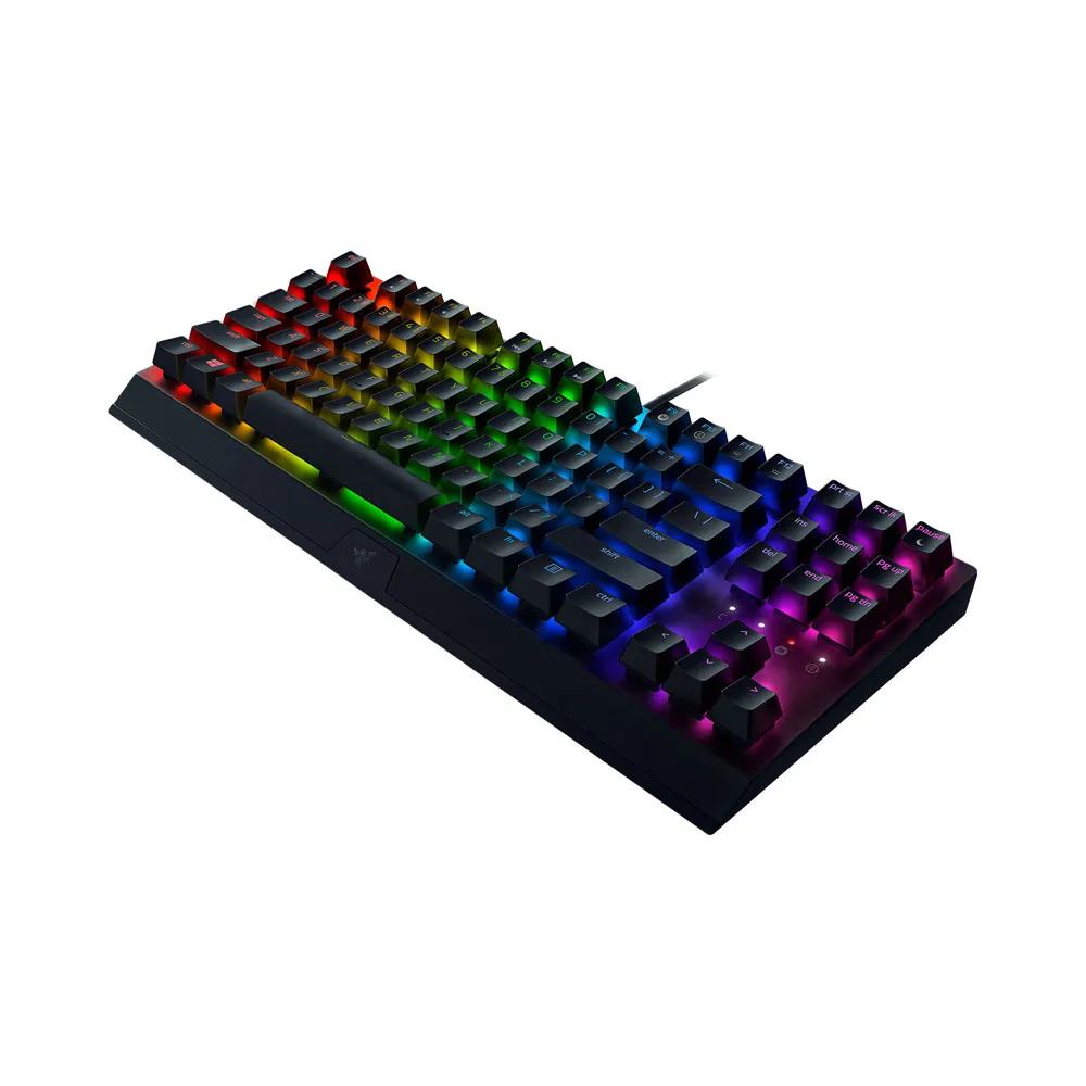 Razer BlackWidow V3 TKL, Tenkeyless Mechanical Gaming Keyboard, Green Switches, Tactile & Clicky, Chroma RGB, Programmable - Black