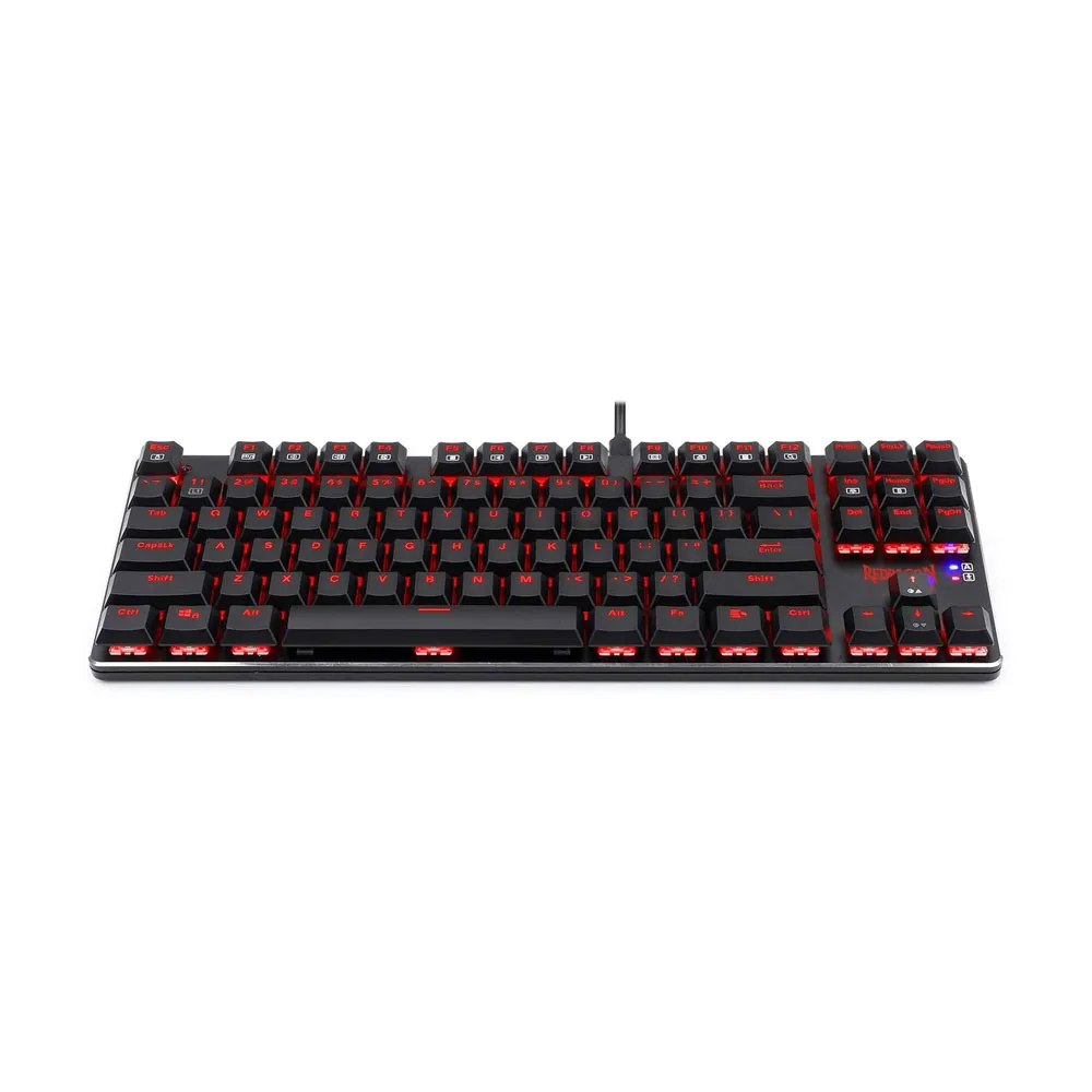 Redragon Mahoraga K590-RE, TKL, Wired/Wireless Mechanical Gaming Keyboard RED LED Backlit Compact 60% 87 Key, USB Wired - Black