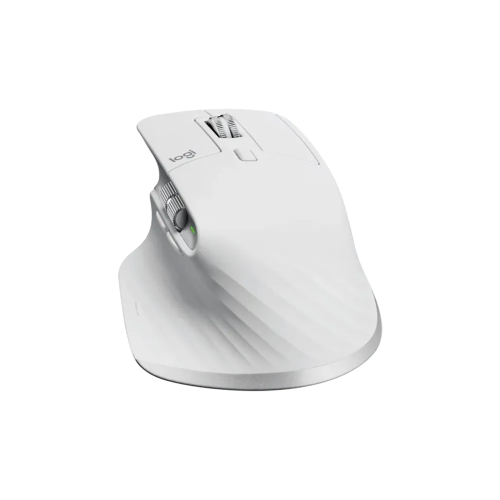 Logitech MX Master 3S Wireless Performance Mouse, Ergo, 8K DPI, Track on Glass, Quiet Clicks, USB-C, Bluetooth - White