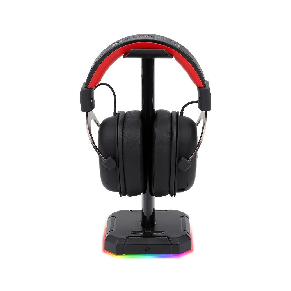 Redragon Scepter PRO HA300 with 10 RGB Lighting Modes and 4 USB Ports Tabletop Headphone Stand