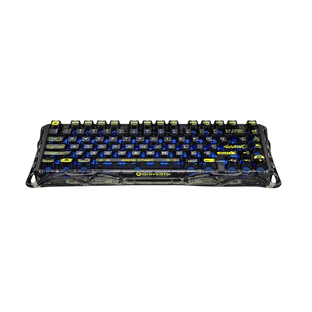 GravaStar Mercury K1 Lite 75% Wireless Mechanical Gaming Keyboard - Transparent Black