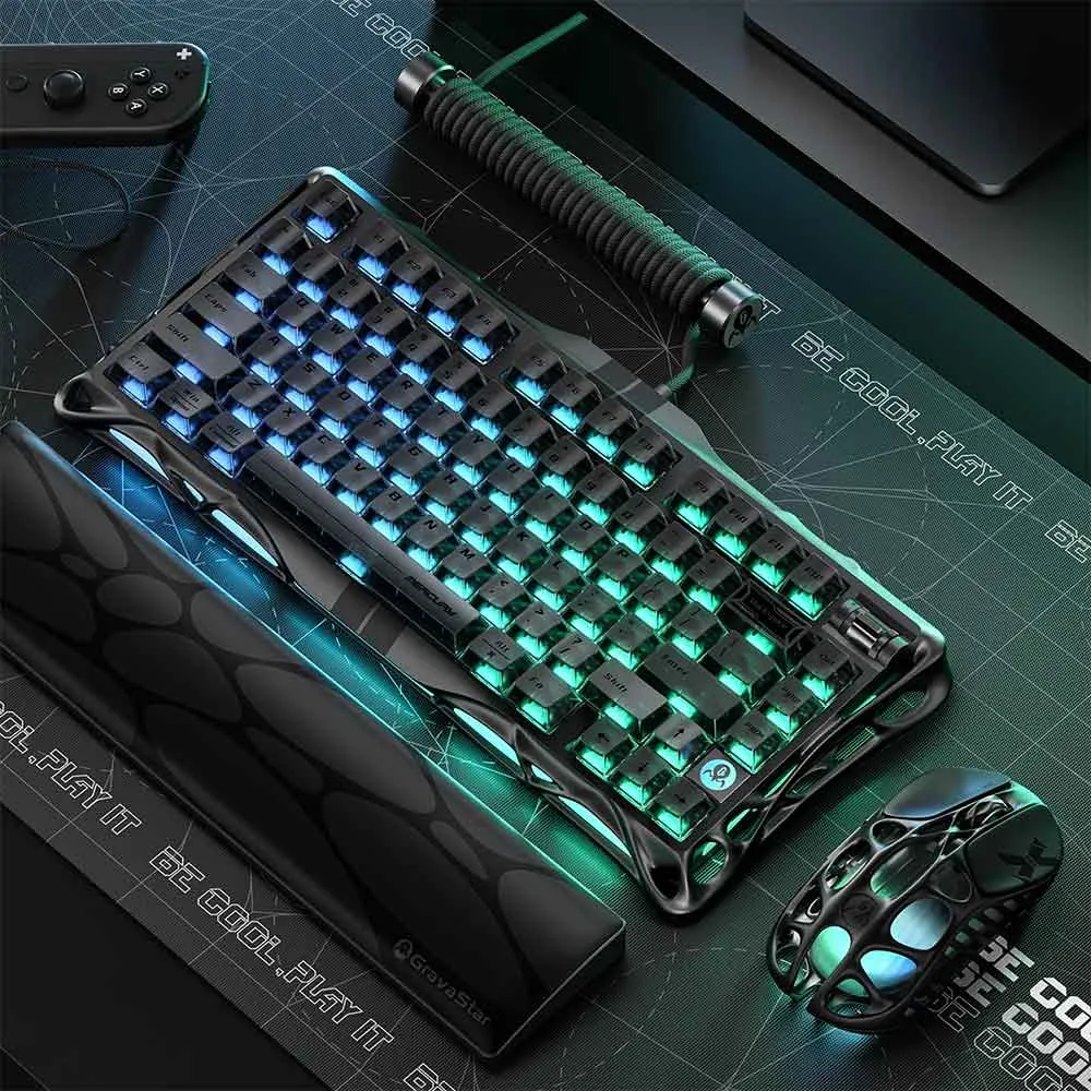 GravaStar Mercury V75 - Hall Effect Magnetic Switch Wired Gaming Keyboard - Stealth Black