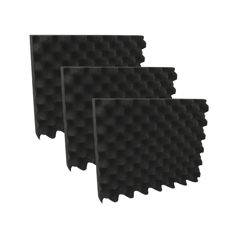 Acoustic Panel 48x31x6cm 3D High Density, Reverb Reduction, Easy Assembly with Tape – For Studio, Podcast, Office and Home Theater