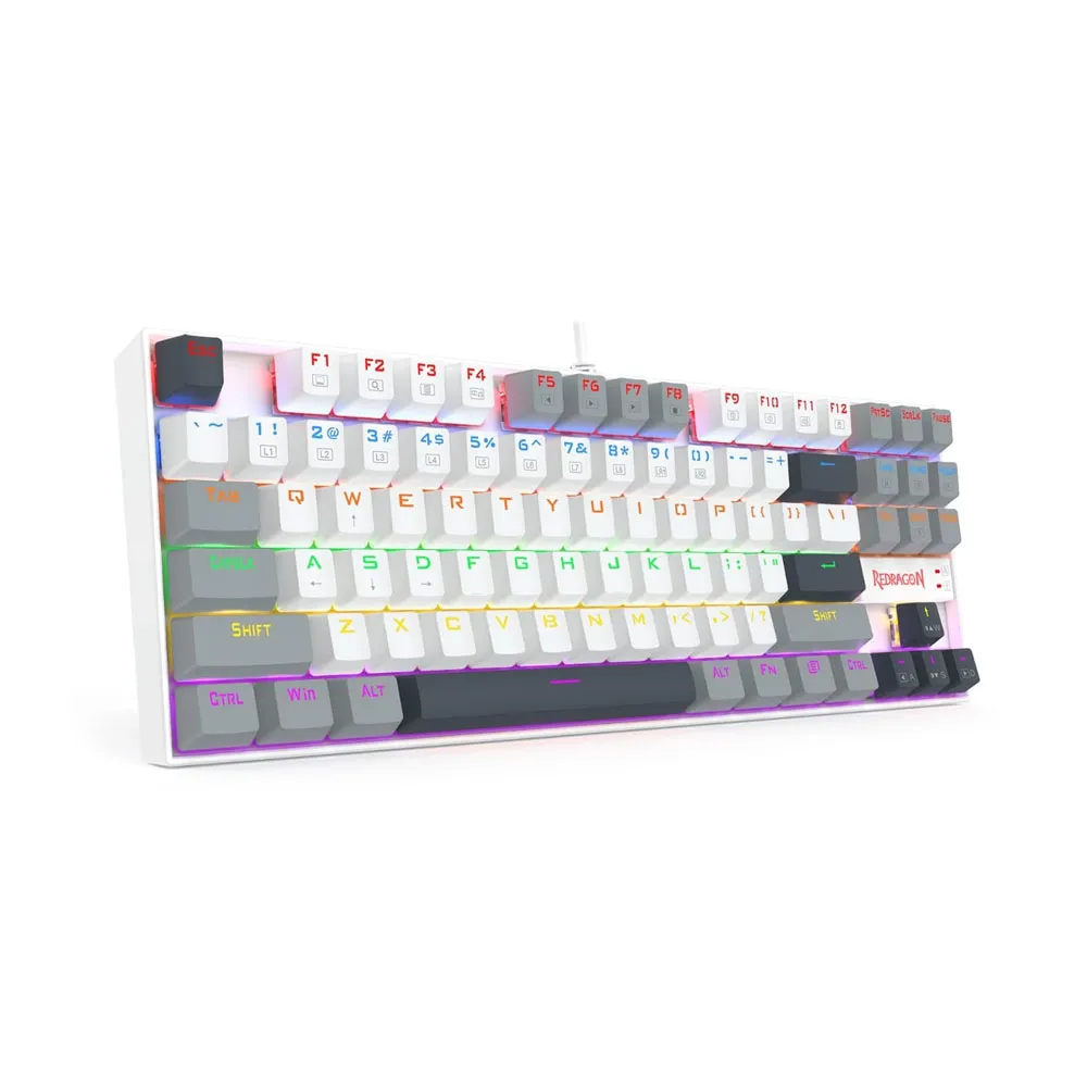 Redragon K552WGL KUMARA Mechanical Gaming Keyboard, Red Switches, Rainbow LED