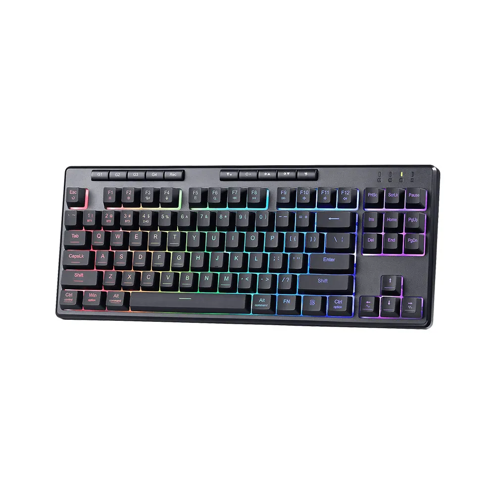 Redragon K516 PRO Shiva TKL RGB Wireless Membrane Gaming Keyboard, Linear Switch, On-Board Macro & Multimedia Keys, 16.8M RGB Backlit, Software Supported