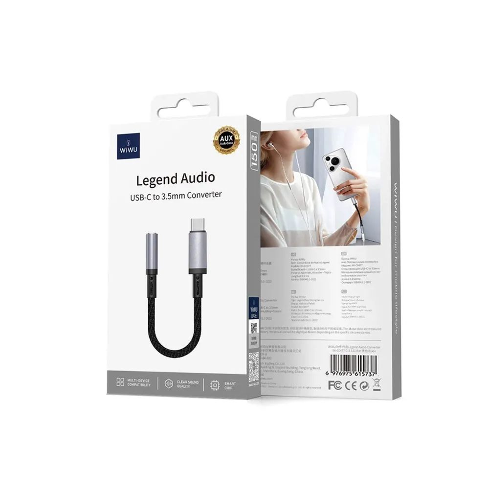 Wiwu Legend audio Convertor Lightning to 3.5mm Wi-C047L
