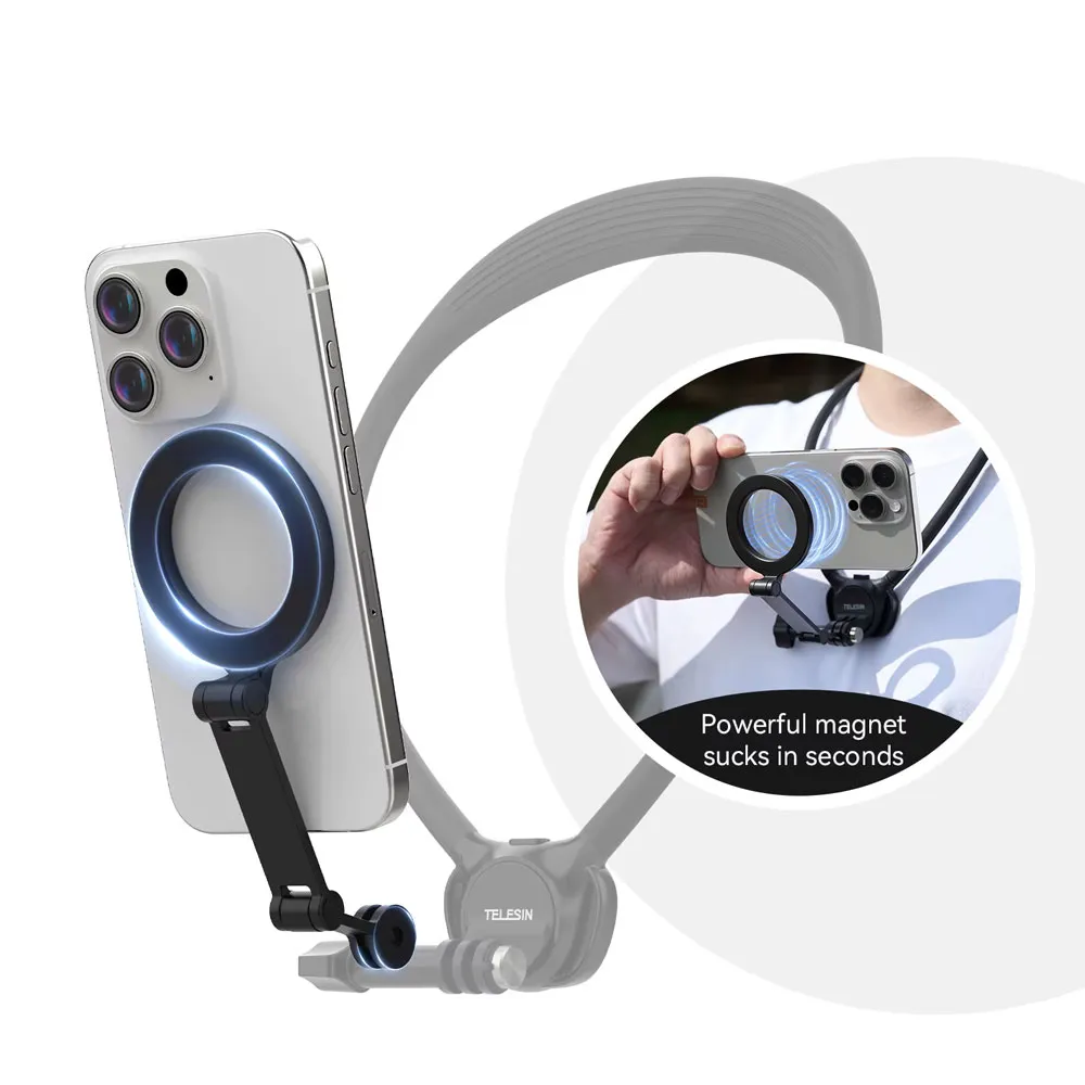 Telesin 2 in 1 Magnetic neck Mount HNB-02