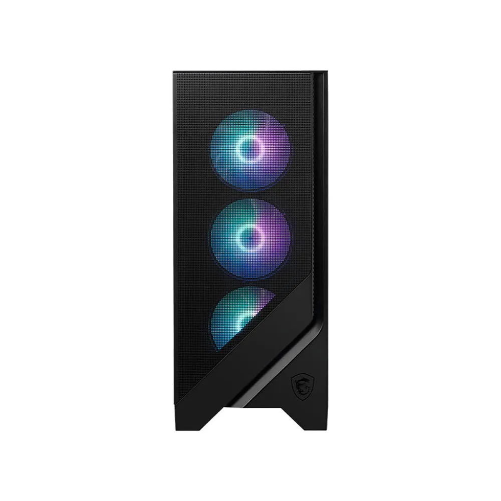 MSI MAG FORGE 320R AIRFLOW Mid-Tower PC Case, ATX Capacity, RTX 40 GPU Support, ARGB Fans, Magnetic Dust Filters, Tempered Glass, 1-6 ARGB Control Board