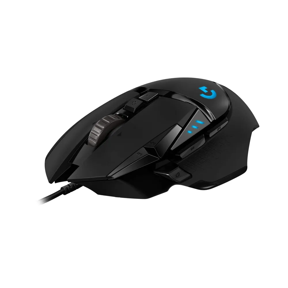 Logitech G502 HERO High Performance Wired Gaming Mouse, HERO 25K Sensor, 25,600 DPI, RGB, 11 Programmable Buttons - Black