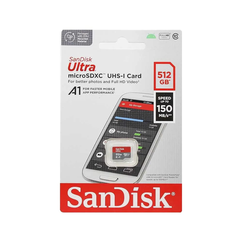 SanDisk Ultra microSD UHS-I Card 512GB, 120MB/s R