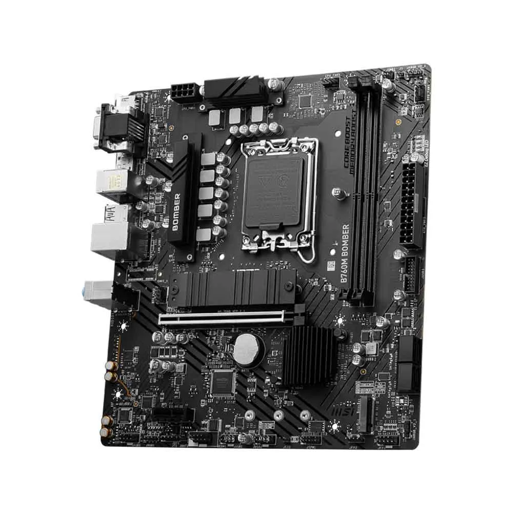 MSI B760M Bomber , Micro-ATX - Supports 14th/13th/12th Gen - DDR5 6400MHz/MAX, M.2 Gen4 Slot