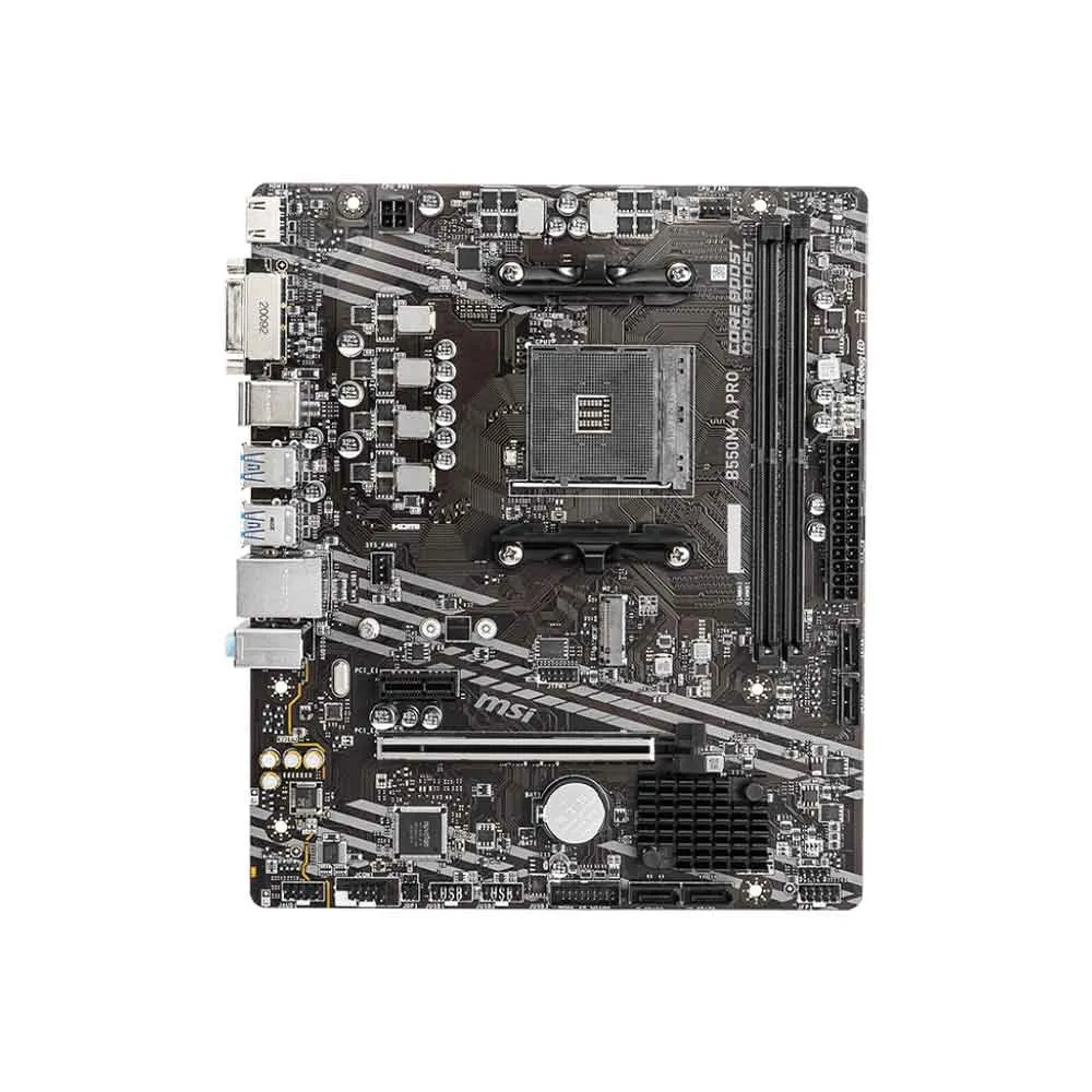MSI B550M-A PRO Motherboard AMD Ryzen 3000 3rd Gen AM4, DDR4, M.2, USB 3.2 Gen 1, HDMI, Micro ATX